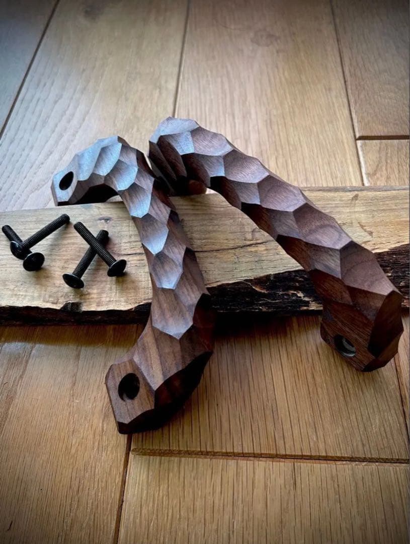 3本セット　アシストグリップ　35本目！！名栗加工　超絶極上激渋品　ハイエース