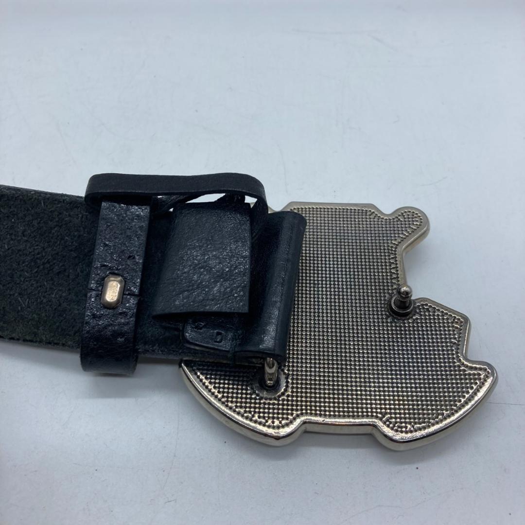 ▼GUCCI レザーベルト　Gバックル　223896　グッチ　ブラック