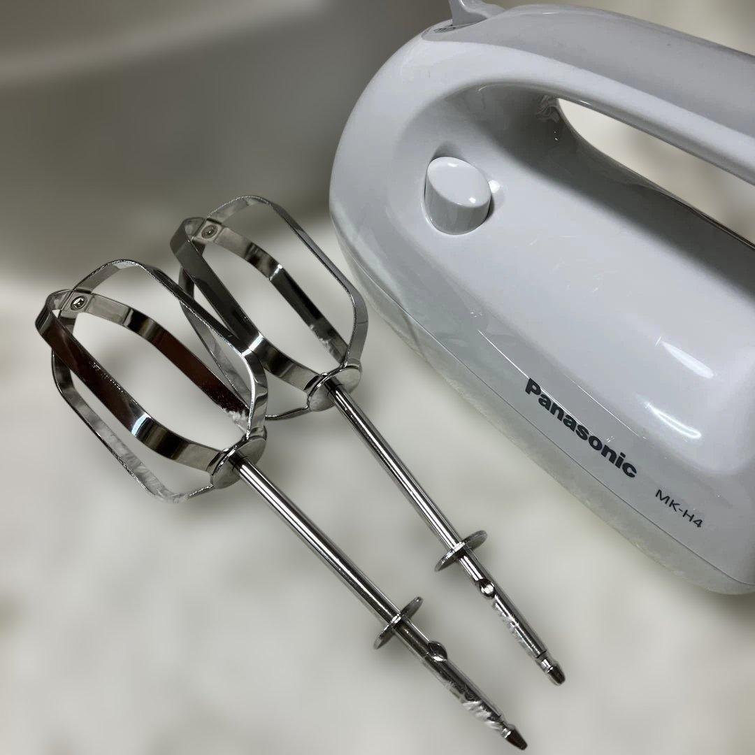 【極美品】　Panasonic ハンドミキサー MK-H4 ホワイト 泡立て器