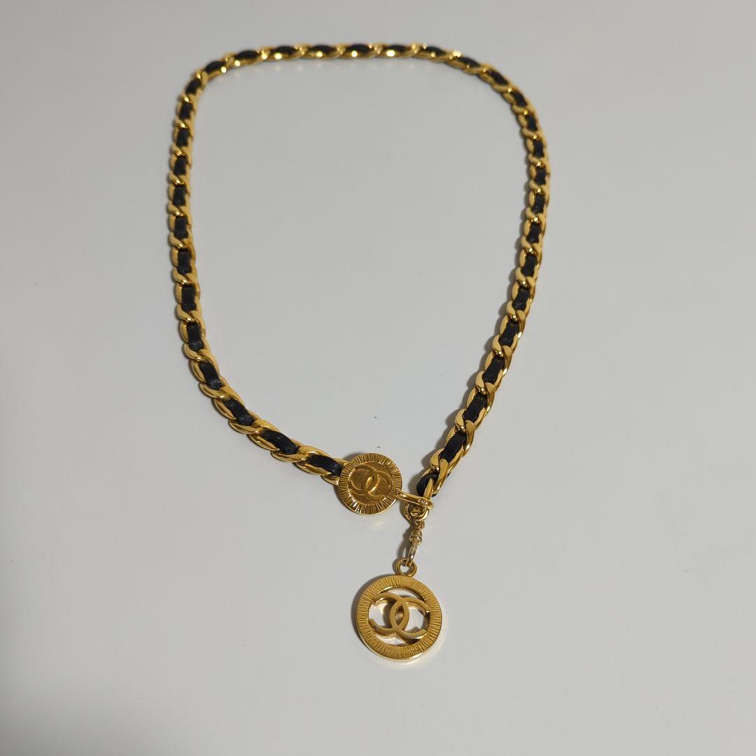 シャネル ゴールド ブラック チェーンベルト