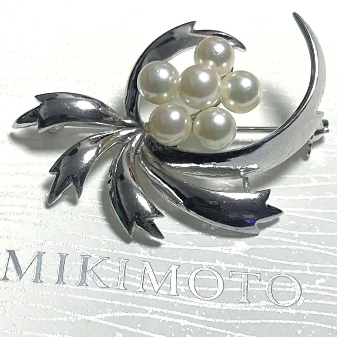 ミキモト ブローチ パール フォーマル 6珠 皇室御用達