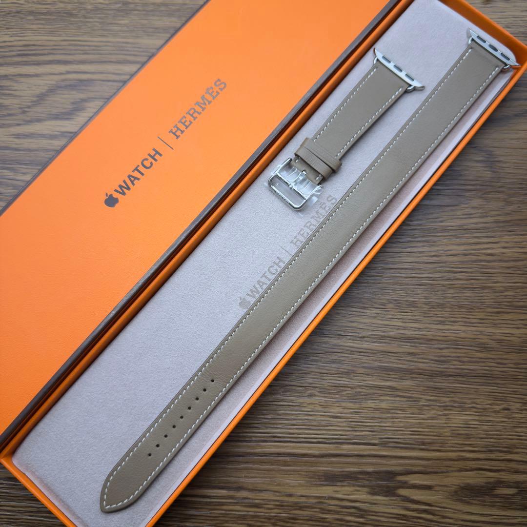 2999 ほぼ未使用　Apple Watch エルメス　エトゥープ　二重レザー