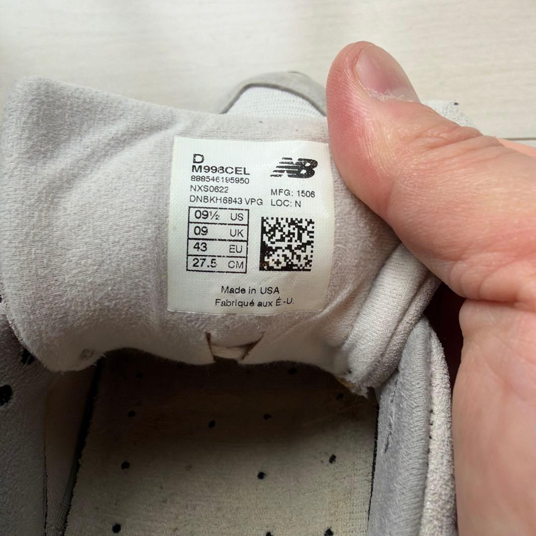 格安　ニューバランスM998CEL