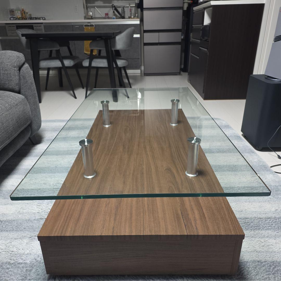 ぽ*う様 【最終値下げ】高品質モダンセンターテーブル 引き出し付き 配送可【送料