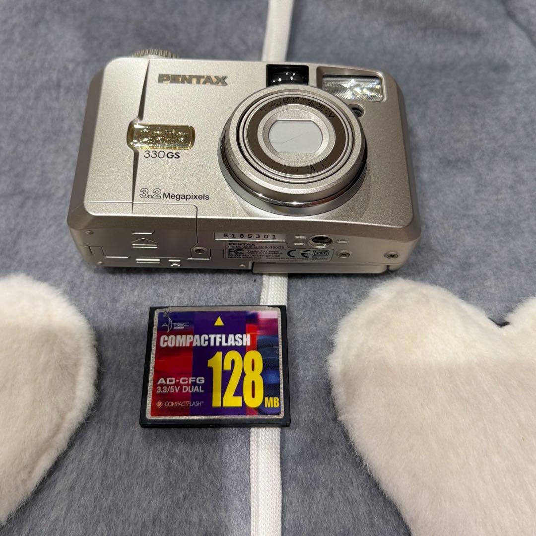 【動作品】PENTAX Optio 330GS デジカメ　単三電池　自撮り