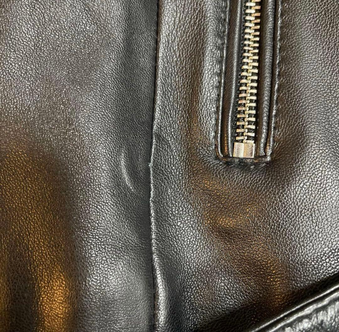 ZARA リアルレザー　本革　ライダースジャケット