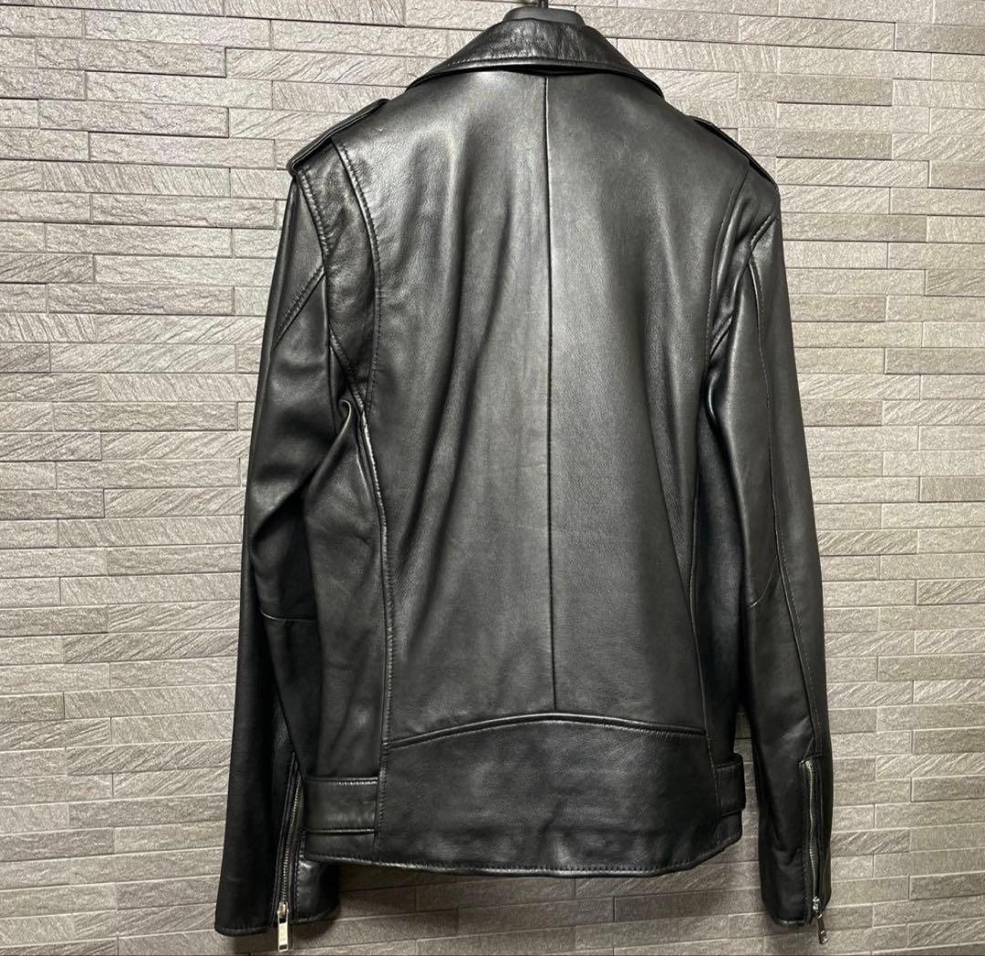 ZARA リアルレザー　本革　ライダースジャケット