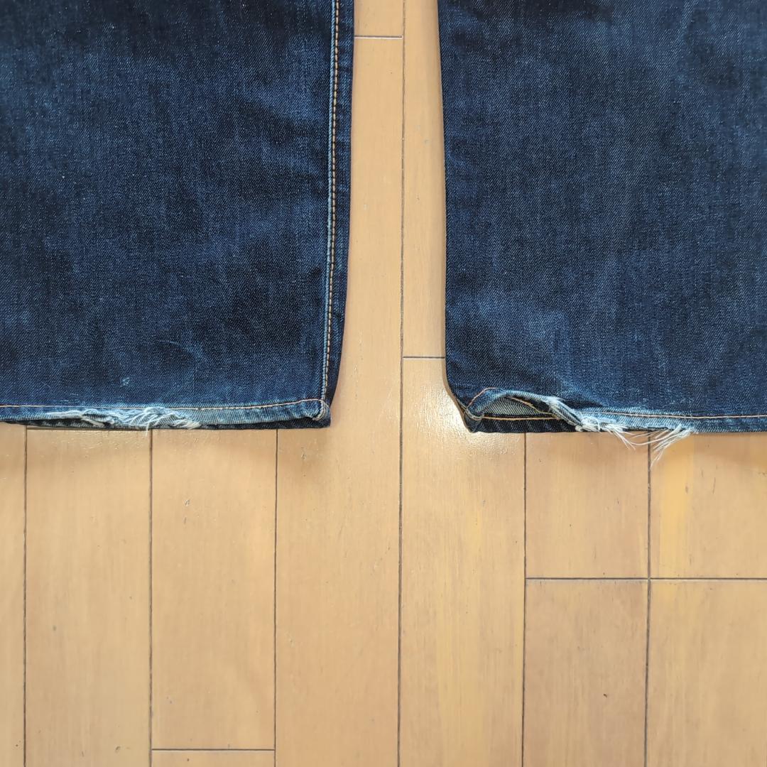 エヴィス EU ED ダメージジーンズ デニム 濃紺 33インチ 13F