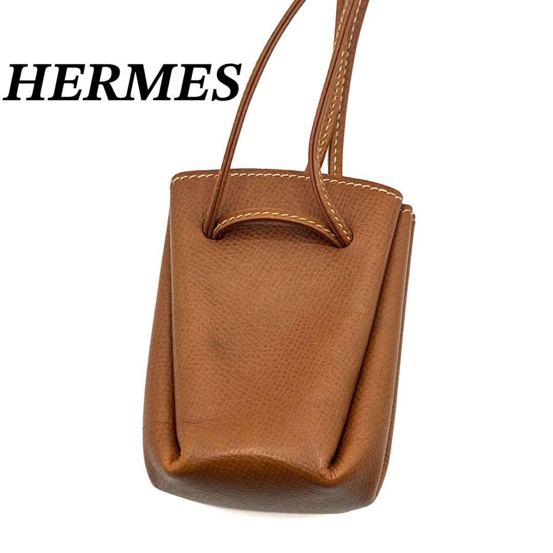 HERMES エルメス　ヴェスパポーチ　ミニバッグ　ポーチ　ブラウン　A刻印