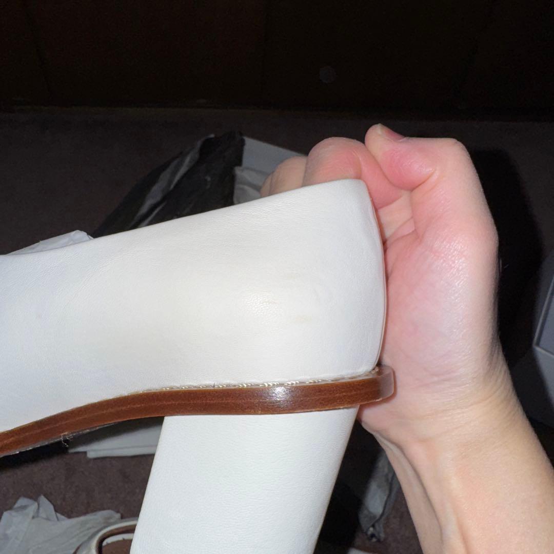 プランシー PLAN C 白レザーヒールシューズ　marni