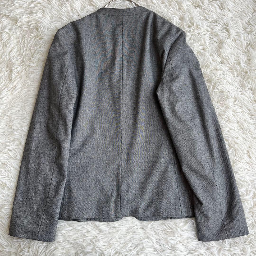【美品】 UNITED ARROWS ノーカラー セットアップ　グレー　38