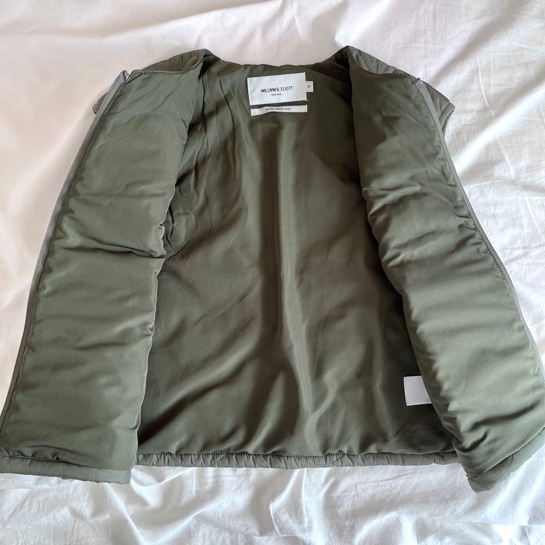 ニコアンド... WILLIAM B.ELIOTT ドロストキルトベスト カーキ