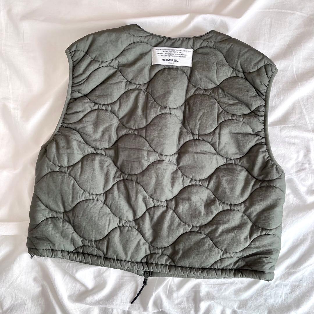 ニコアンド... WILLIAM B.ELIOTT ドロストキルトベスト カーキ
