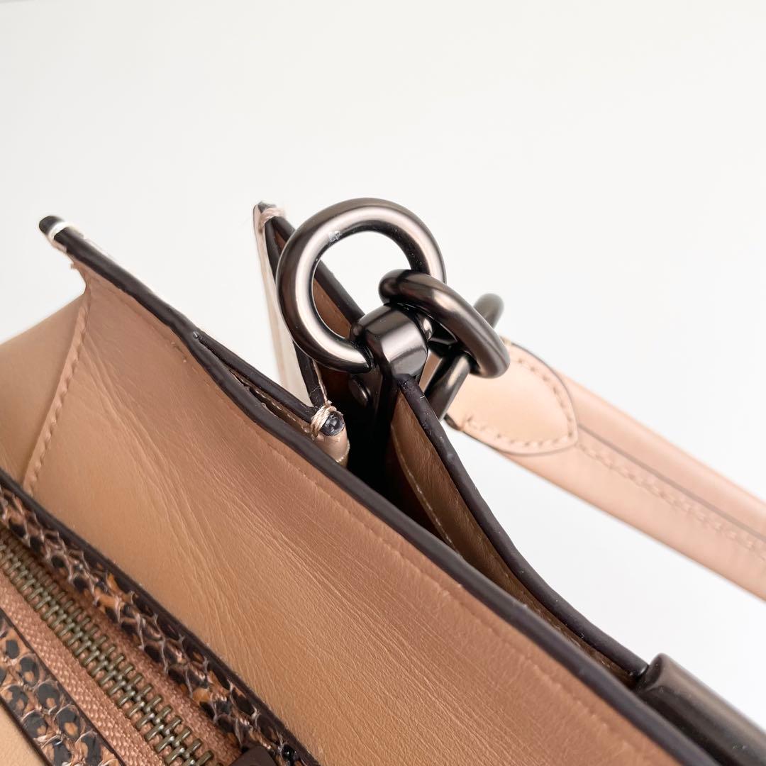 コーチ COACH ハンドバッグ ドリーマー シグネチャー パイソン 新品保管