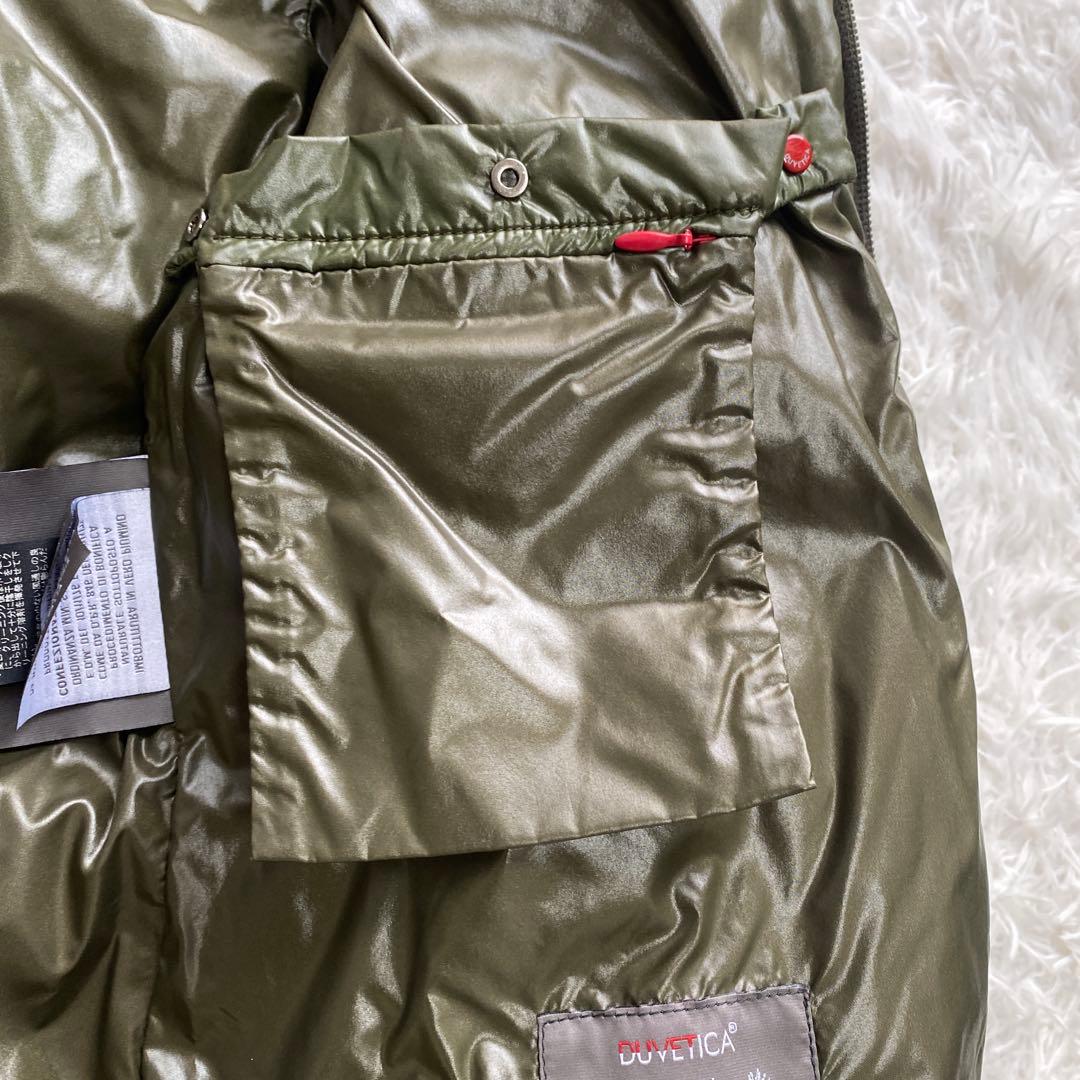 未使用に近い　DUVETICA ダウンジャケット　アダラ　ラクーンファー　カーキ