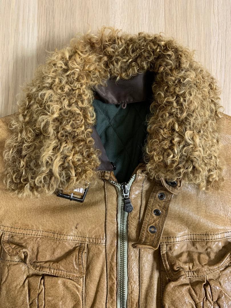 TORNADO MART 00s ファー レザージャケット fur jacket