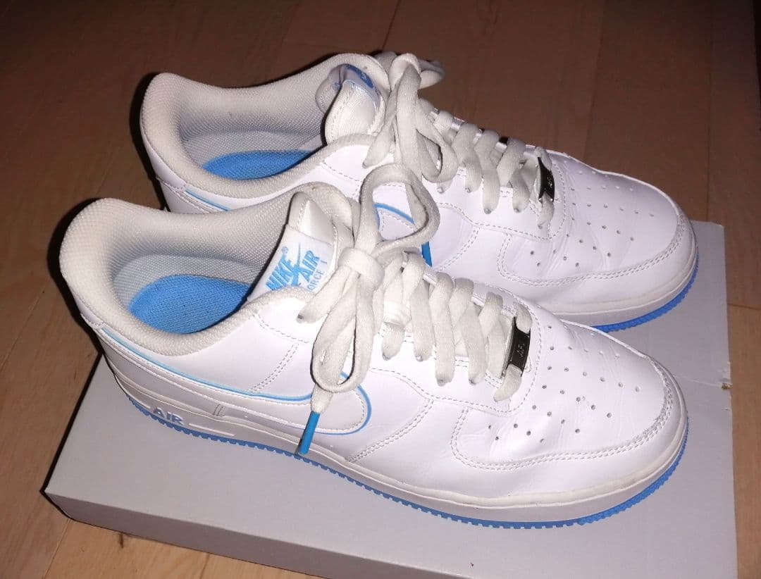 Nike Air Force 1 ホワイト/ブルー　27.5cm