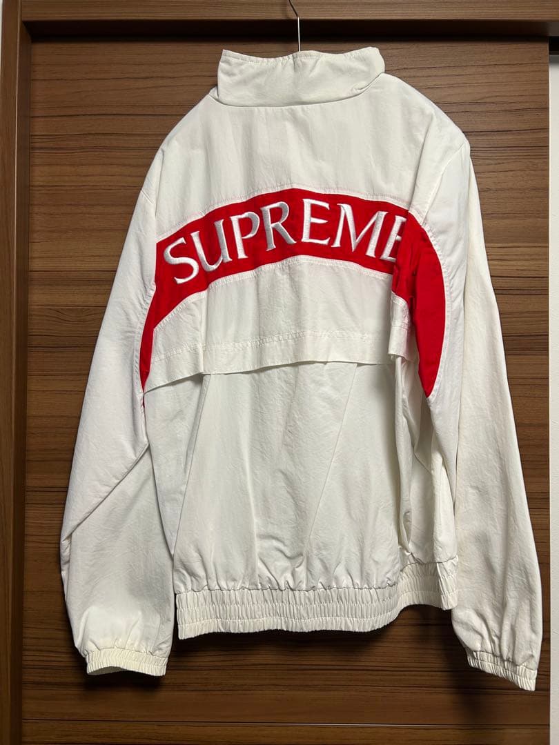Supreme ナイロンジャケット ホワイト/レッド
