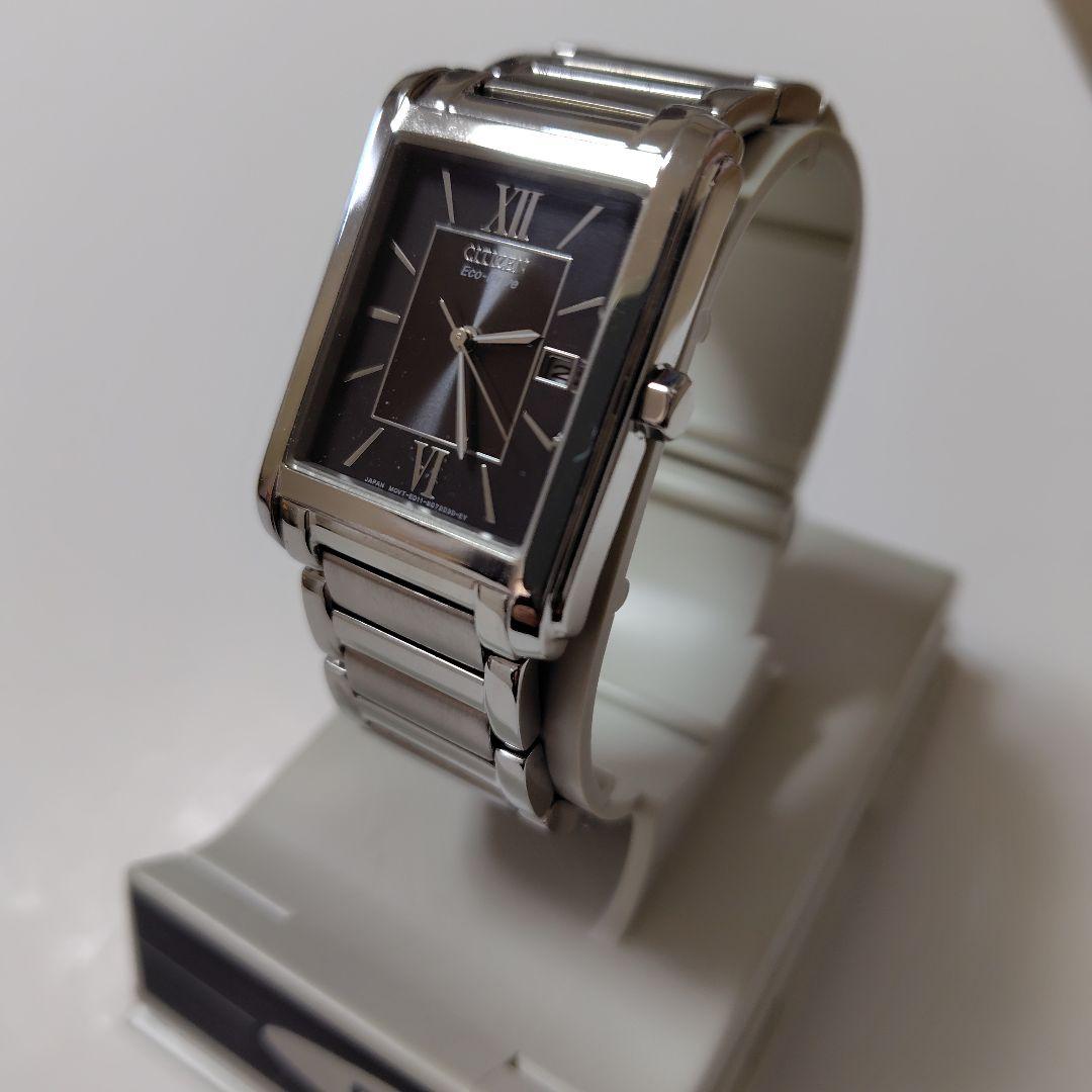 【ソーラー発電】CITIZEN FRA59-2431 四角スクエア型がおしゃれ！