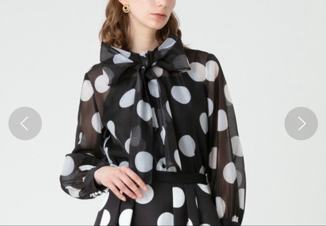 LOULOU Willoughby ルルウィルビー ビッグドット　ブラウス