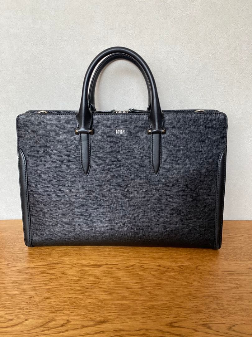 TAKEO KIKUCHI タケオキクチ ビジネスバッグ　ブリーフケース　黒