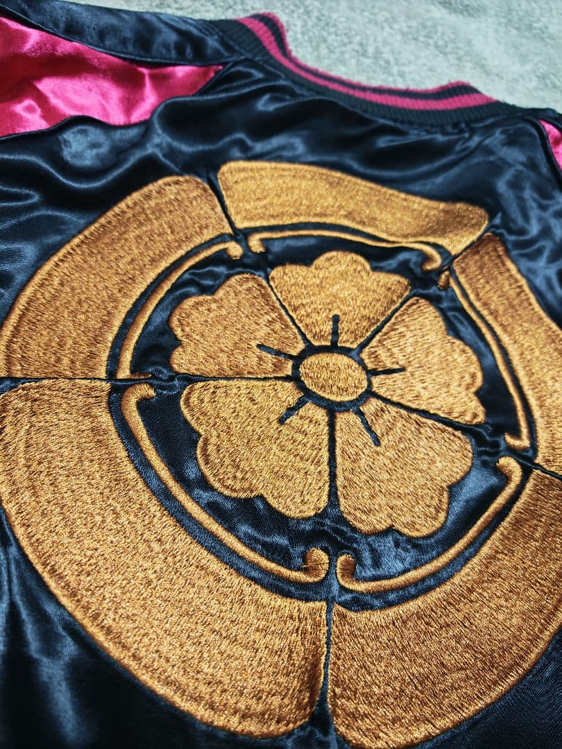 絡繰魂 馬 日本限定 スカジャン 花 unisex レーヨン ２面用 珍