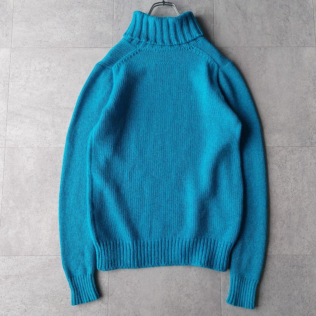 美品 SLOANE スローン 3G ジーロンラム×カシミヤ タートルニット 水色