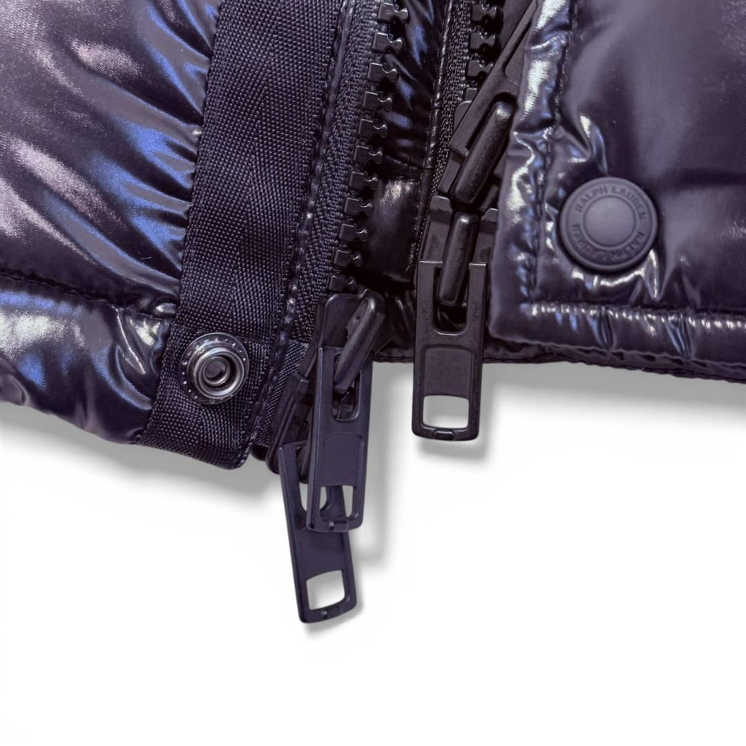 お*む様 【極美品】ポロラルフローレン シャイニーブラック ダウンジャケット ポ