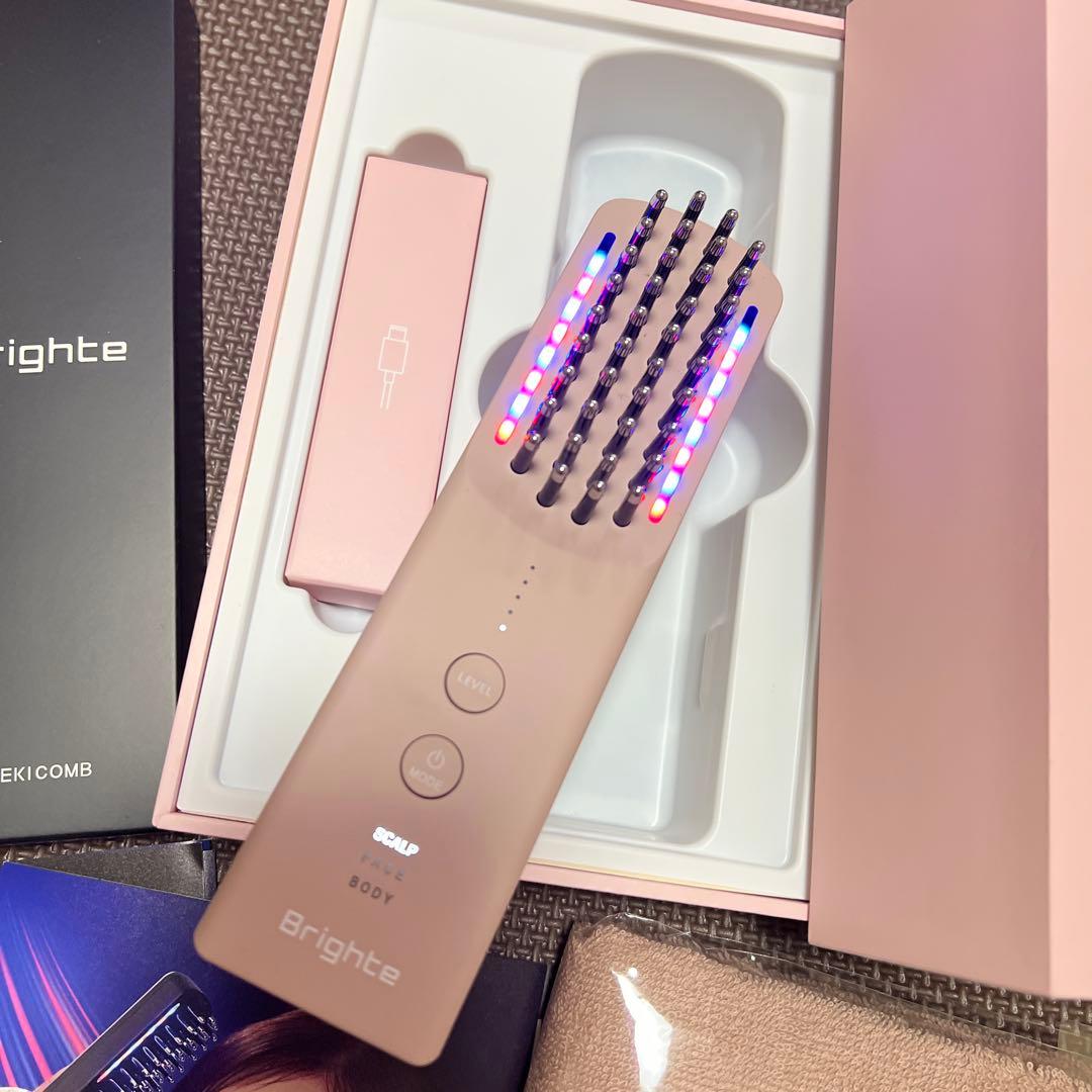 バレンタイン価格！！エレキブラシプラス 限定ピンク美顔器　エレキコーム おまけ付