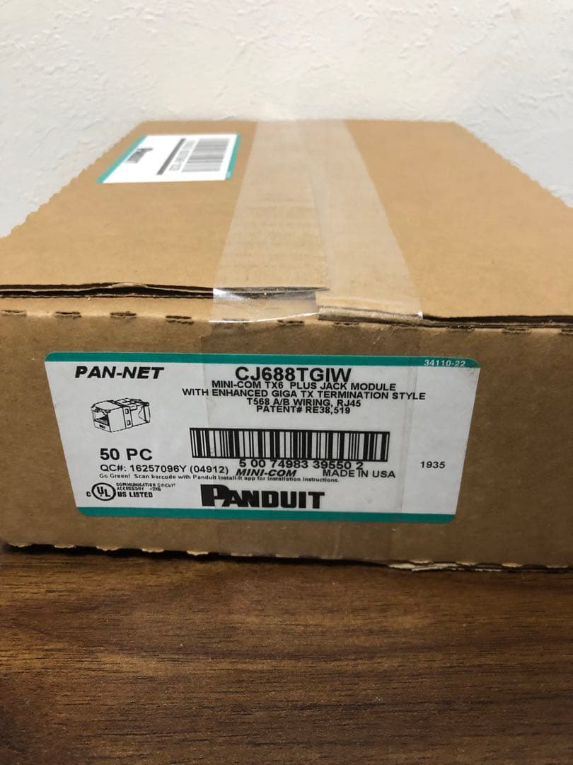 パンドウイット CJ688TGIW カテゴリ6　モジュラージャック50個入