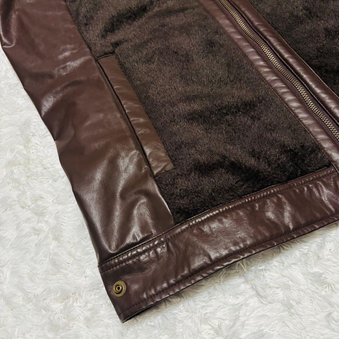 希少 00s y2k アディダス トラックジャケット 異素材 切替 ブラウン