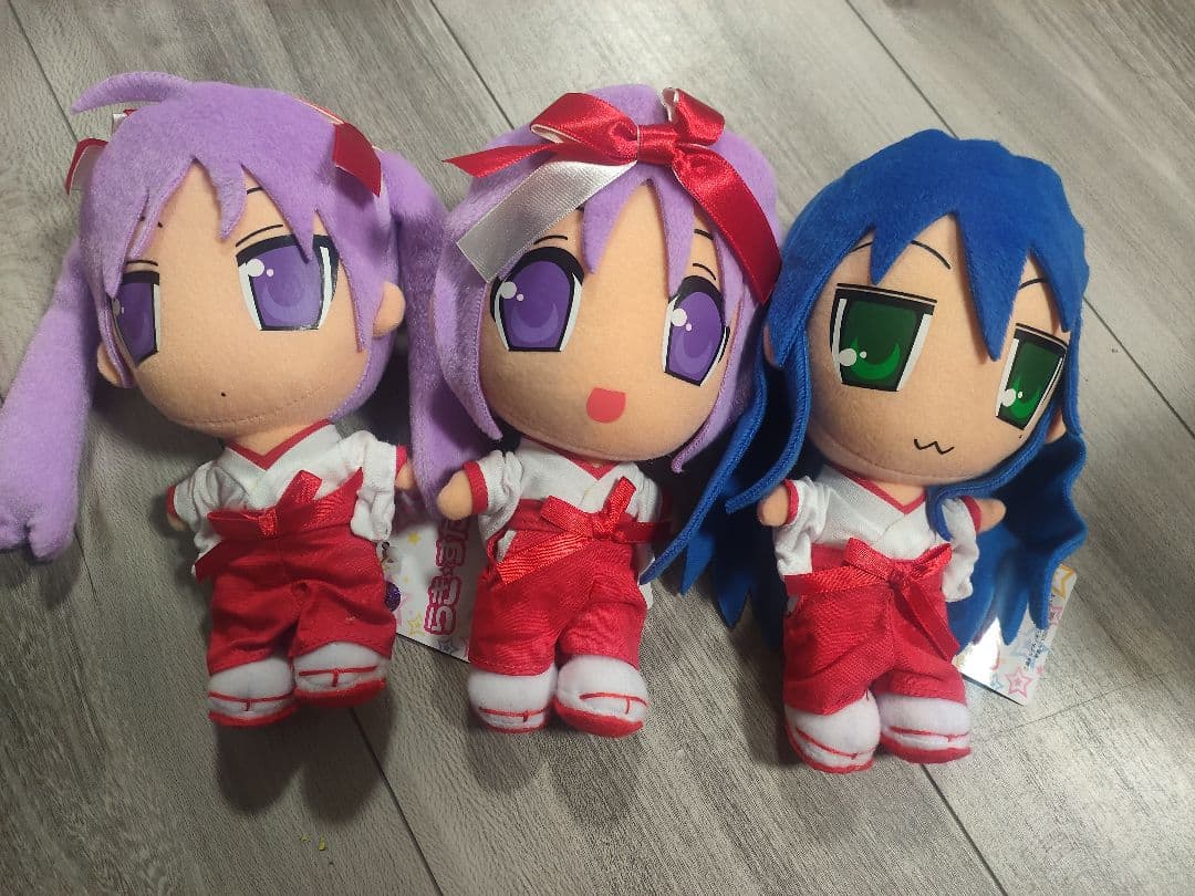 らきすた　ぬいぐるみ　巫女ver. 全3種セット