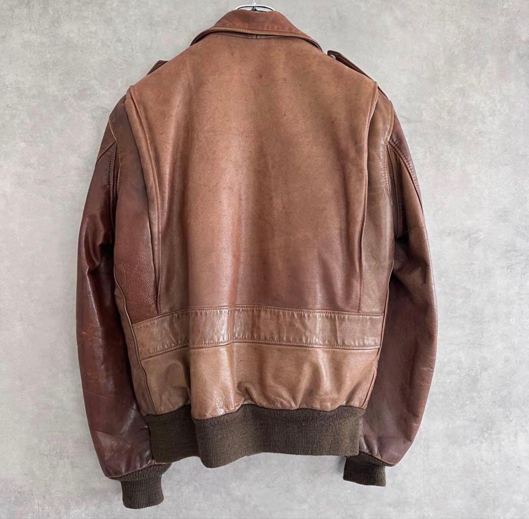 80s schott A-2 フライトジャケット ブラウン