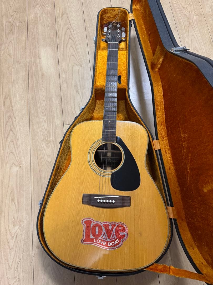 希少 YAMAHA ビンテージ アコースティックギター FG-300J 黒ラベル