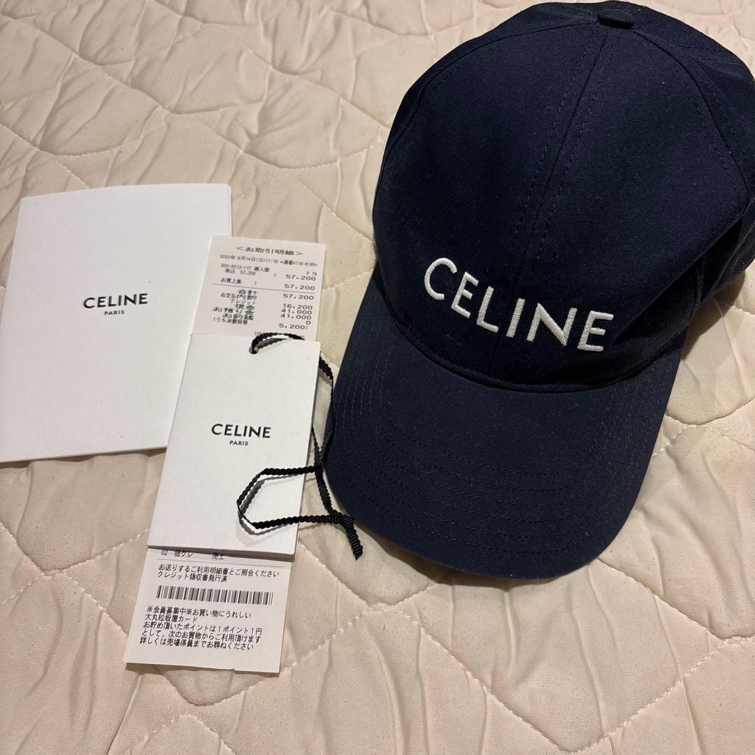 CELINE ネイビー ベースボールキャップ　セリーヌ