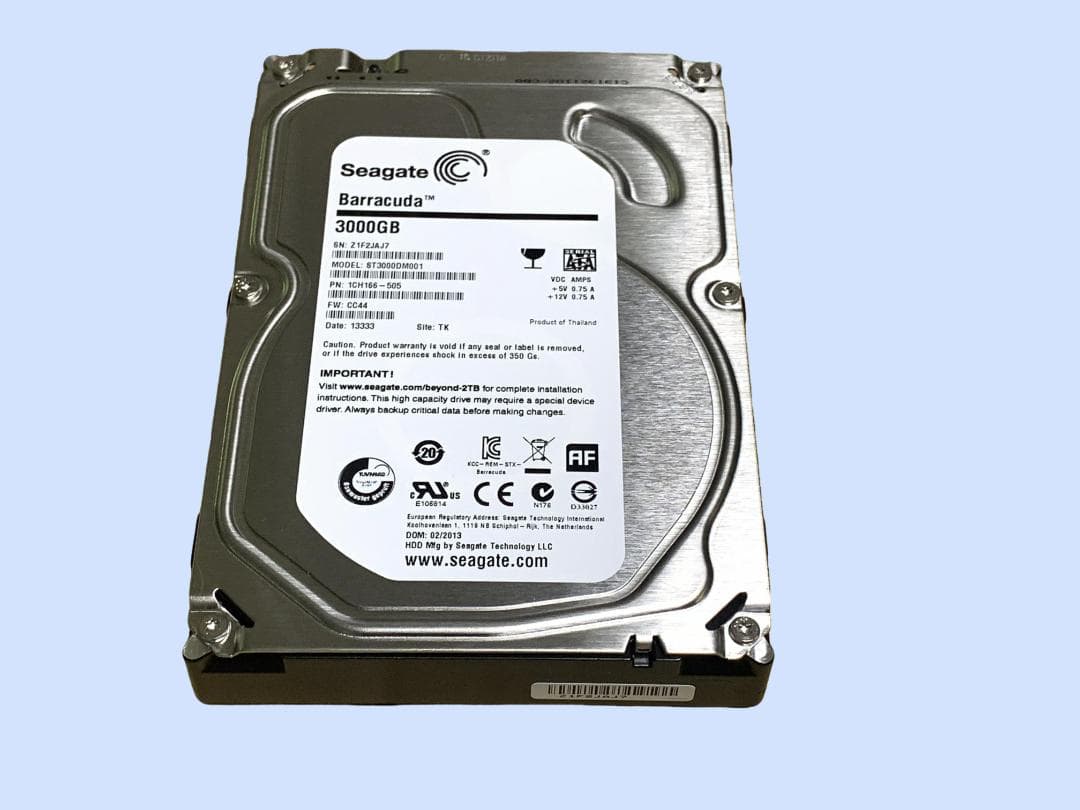 外付けハードディスク・ドライブ M9843 Seagate Barracuda ST3000DM001 3TB