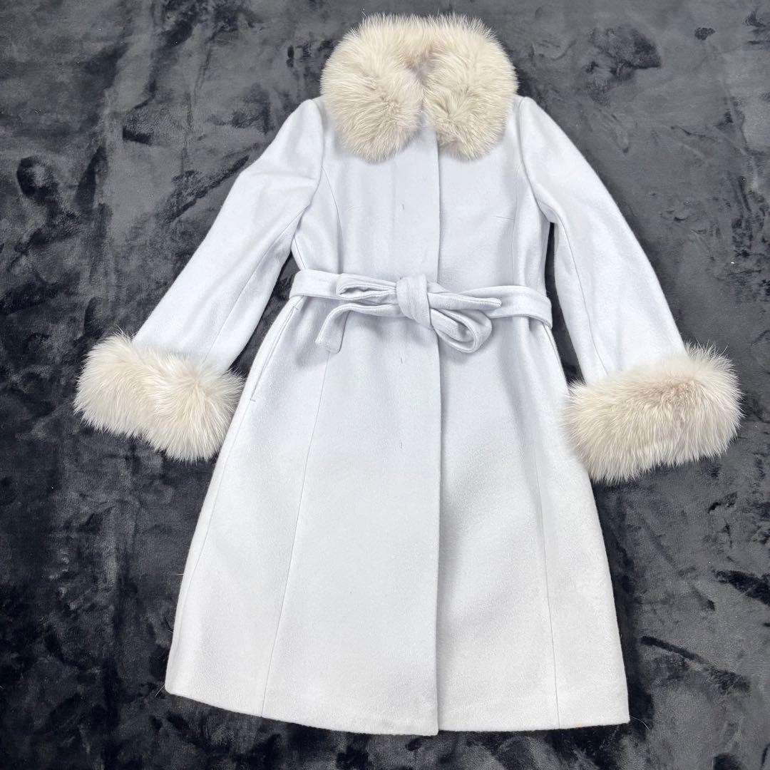 ジャスグリッティ✨タグ付新品未使用 フォックスファー付チェスターコート サイズ1