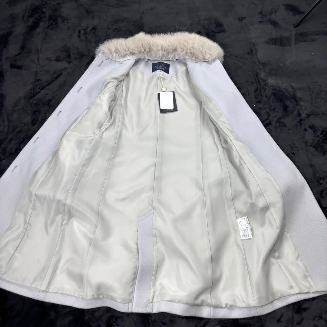 ジャスグリッティ✨タグ付新品未使用 フォックスファー付チェスターコート サイズ1