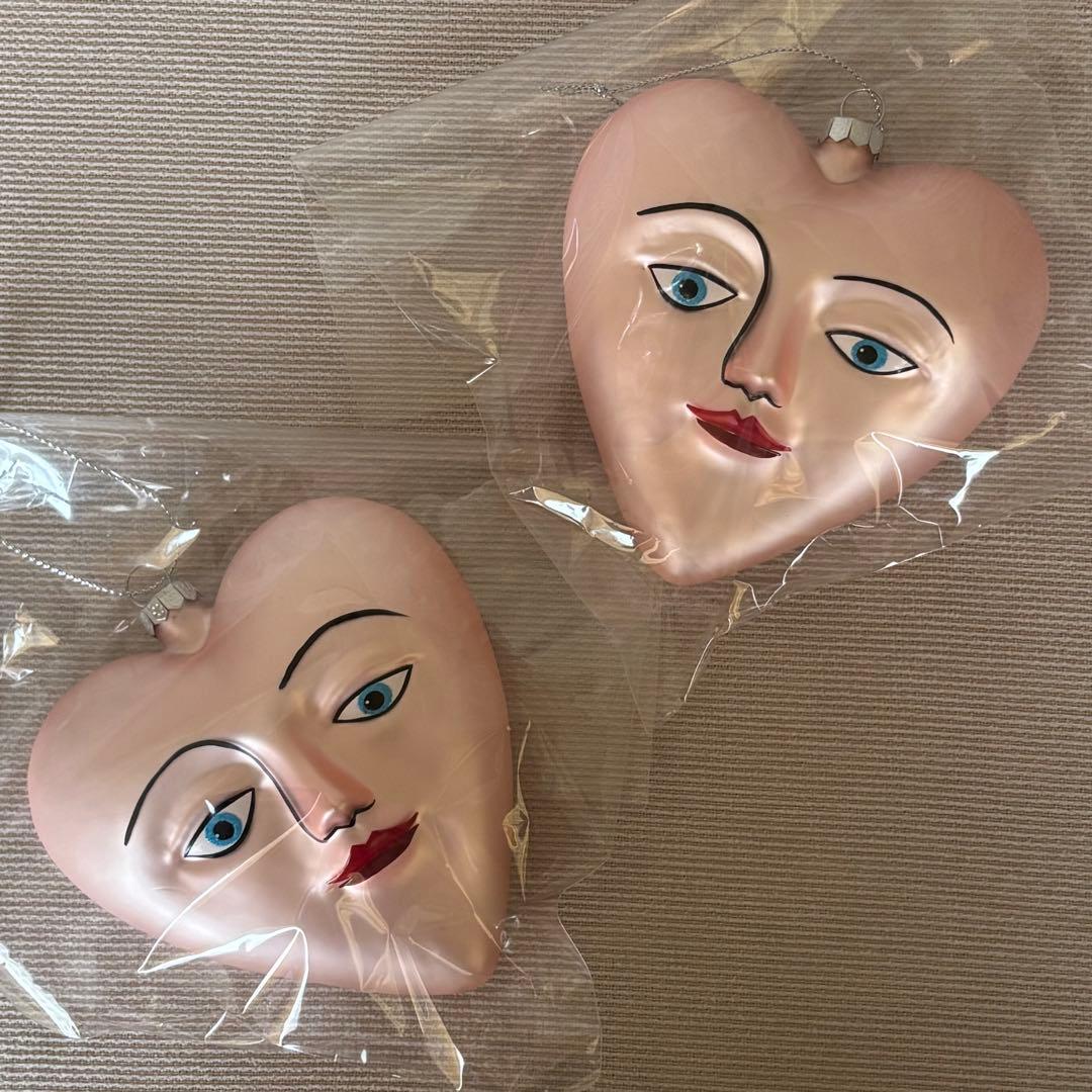 アスティエ クリスマスオーナメント ハート　2個セット