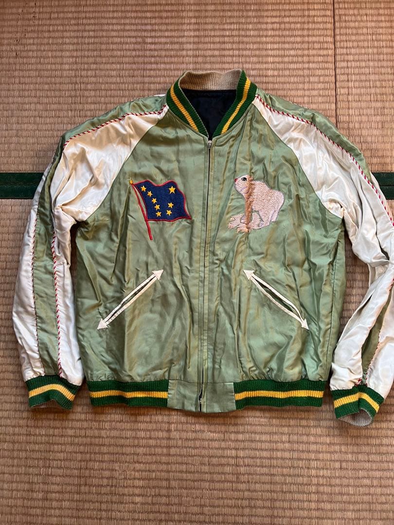 【完売品】東洋×ビームス　スカジャン　白熊×鷹　L