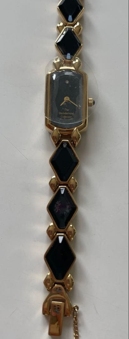 THE FRANKLIN MINT ゴールド ブラック ブレスレットウォッチ