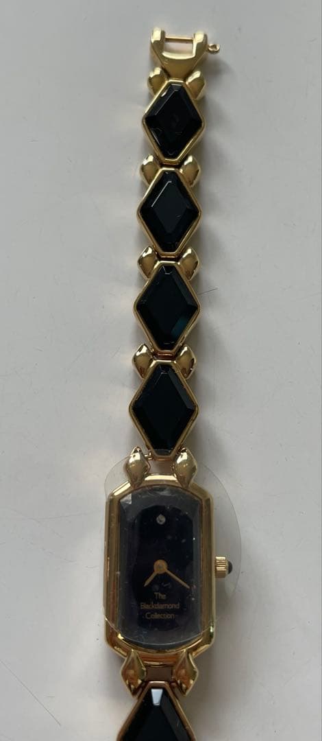 THE FRANKLIN MINT ゴールド ブラック ブレスレットウォッチ