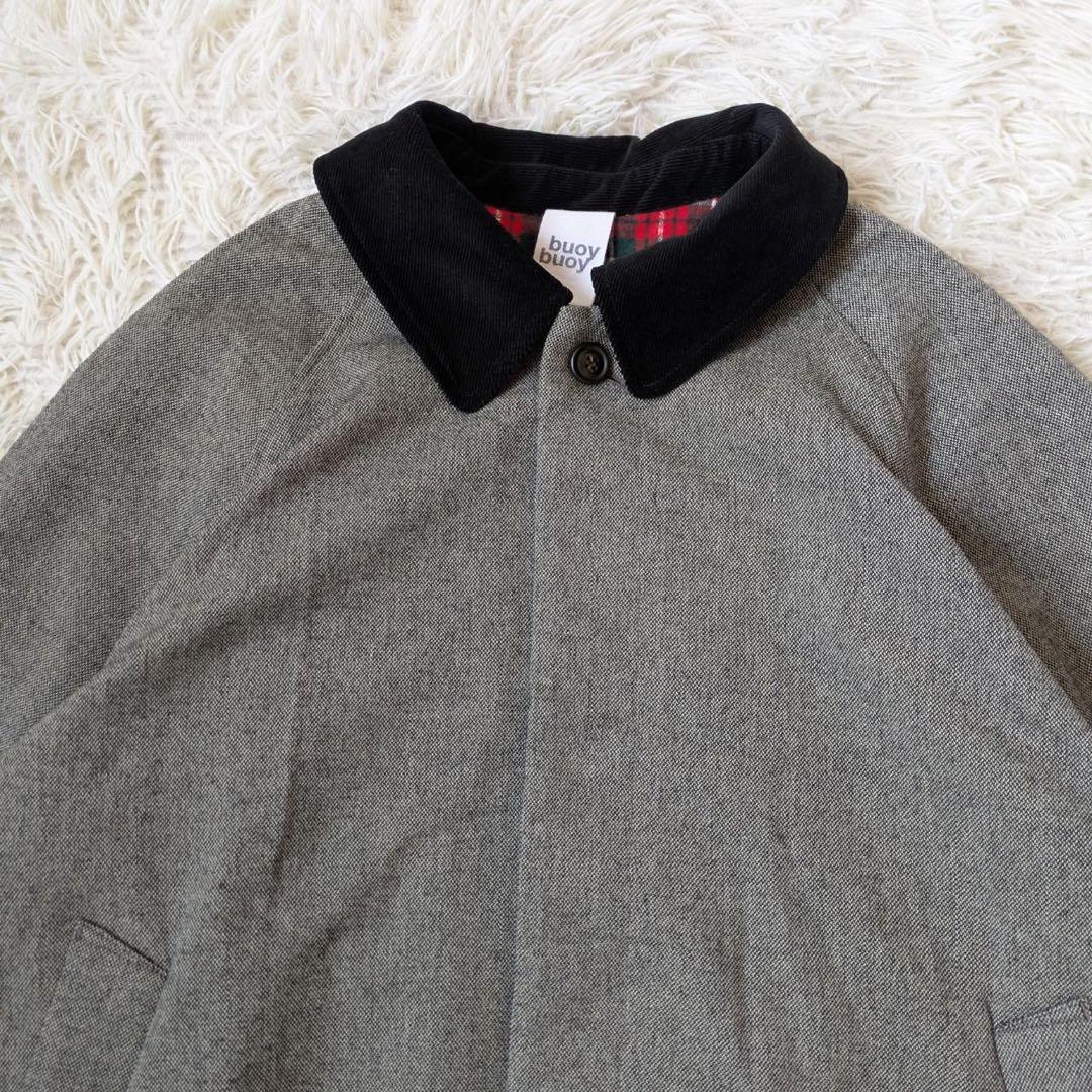 buoy buoy/ブイ　ステンカラーコート　裏地ネルチェック　サイズFree