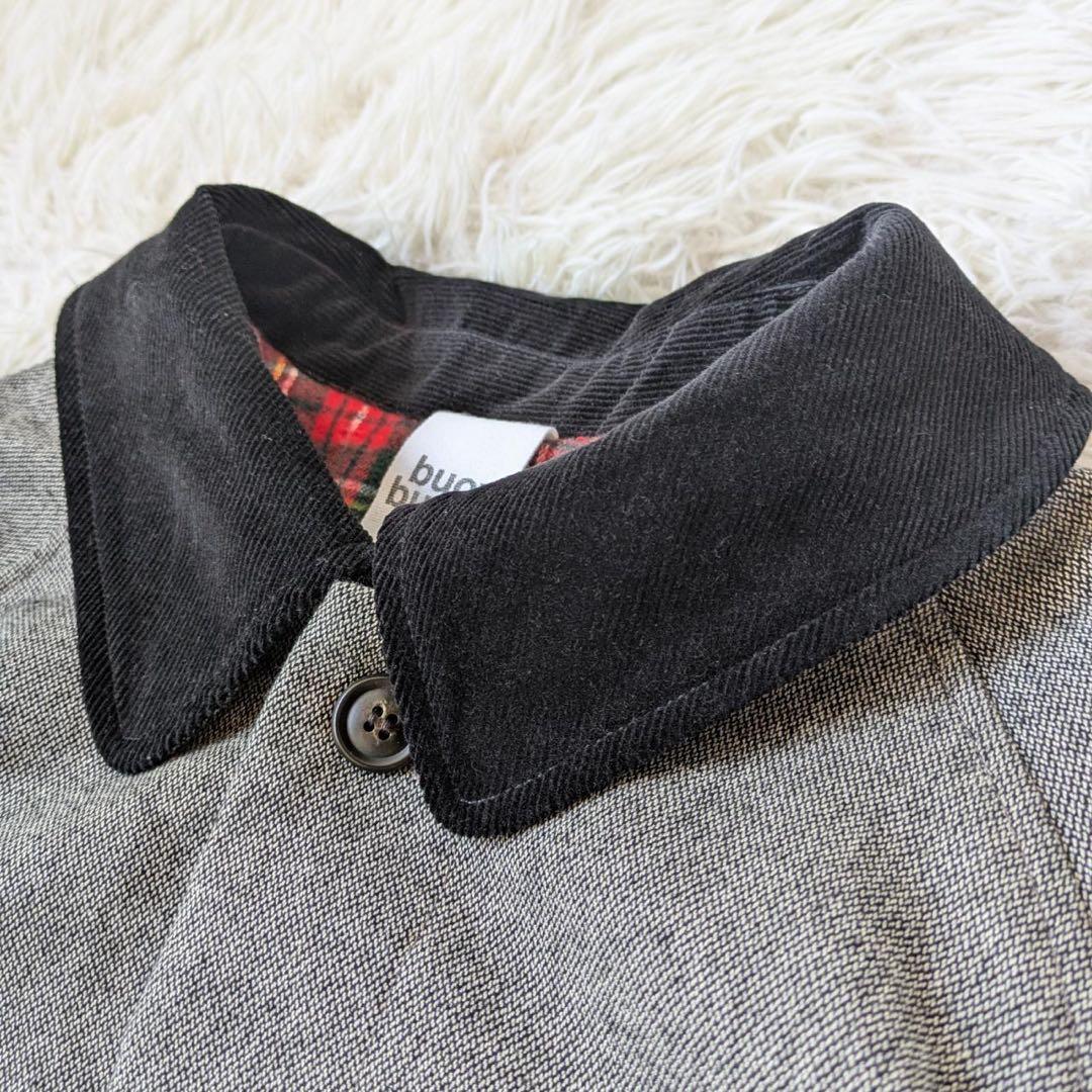 buoy buoy/ブイ　ステンカラーコート　裏地ネルチェック　サイズFree