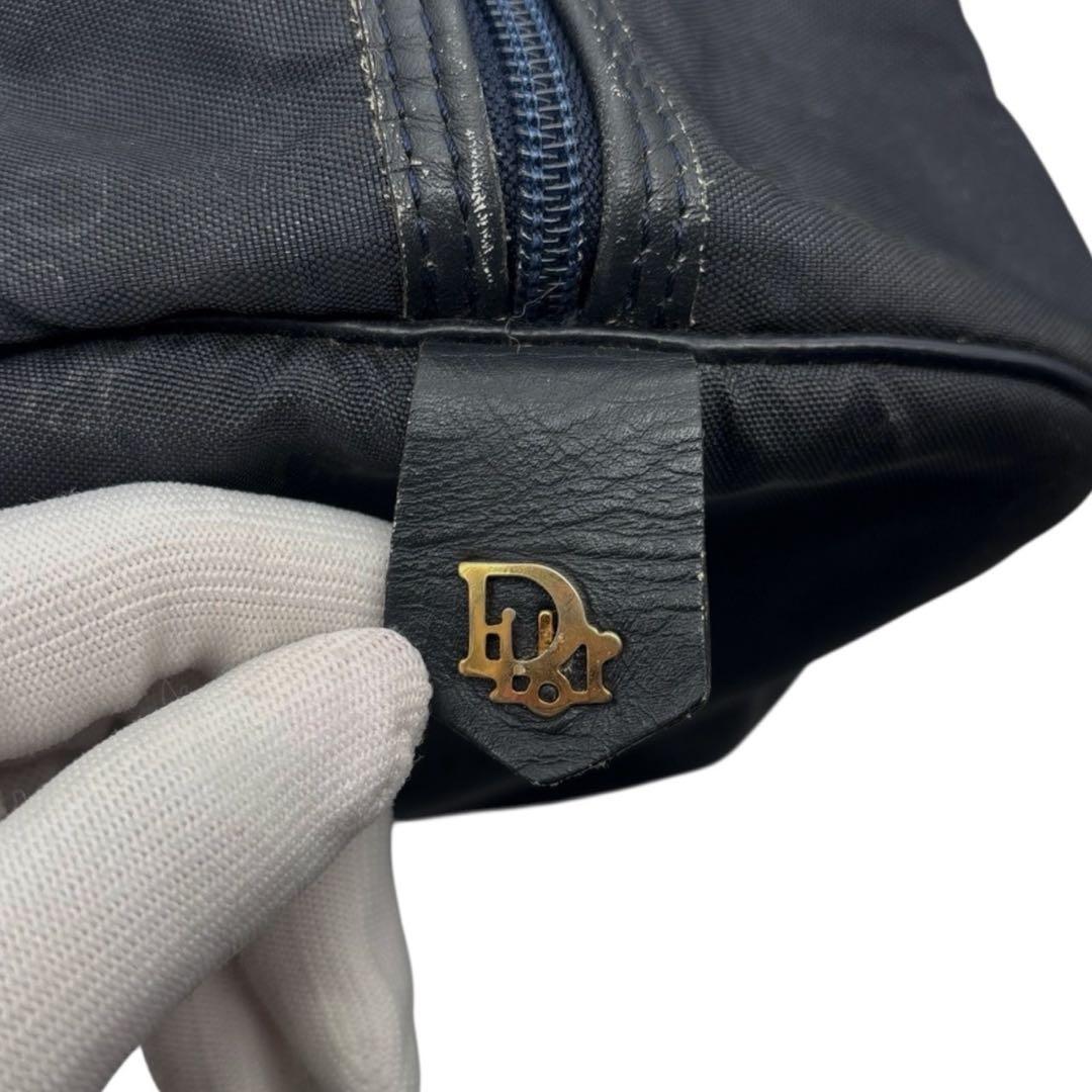 良品◎クリスチャンディオール トロッター ボストンバッグ 大容量 ダークネイビー