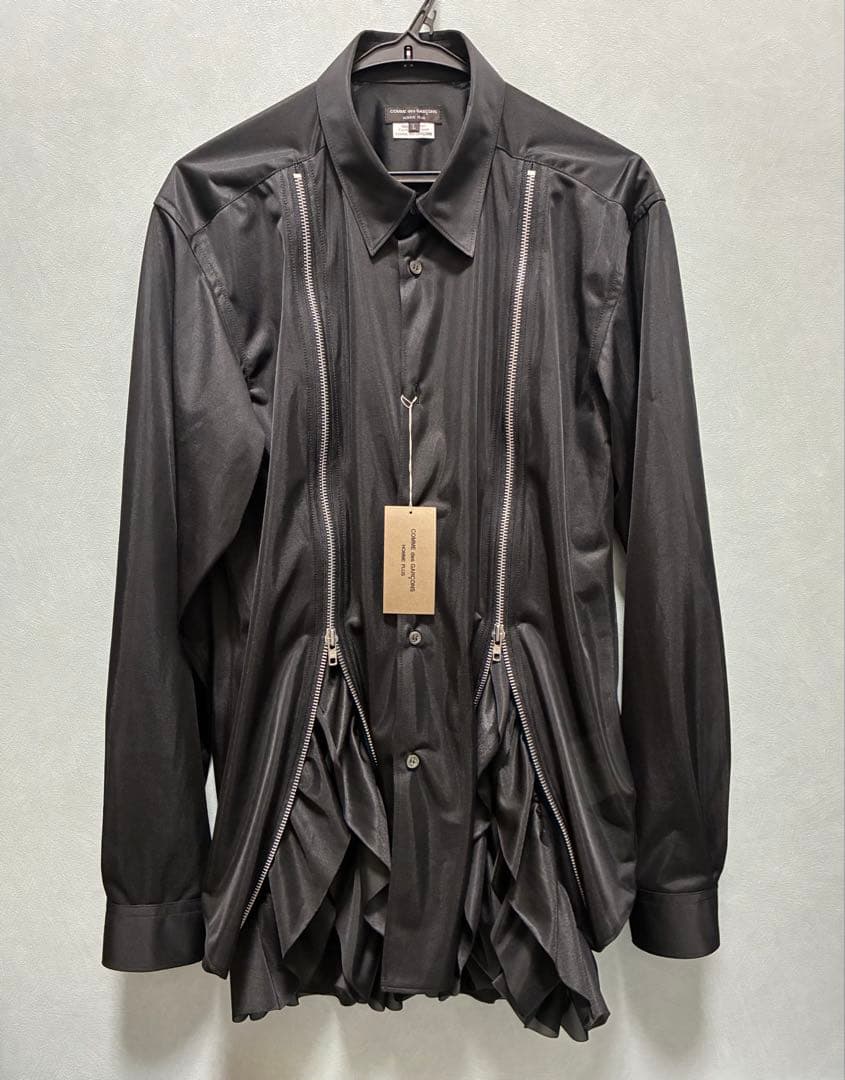 26SS コムデギャルソンオムプリュス　ジップフリルブラウス　シャツ　CDG