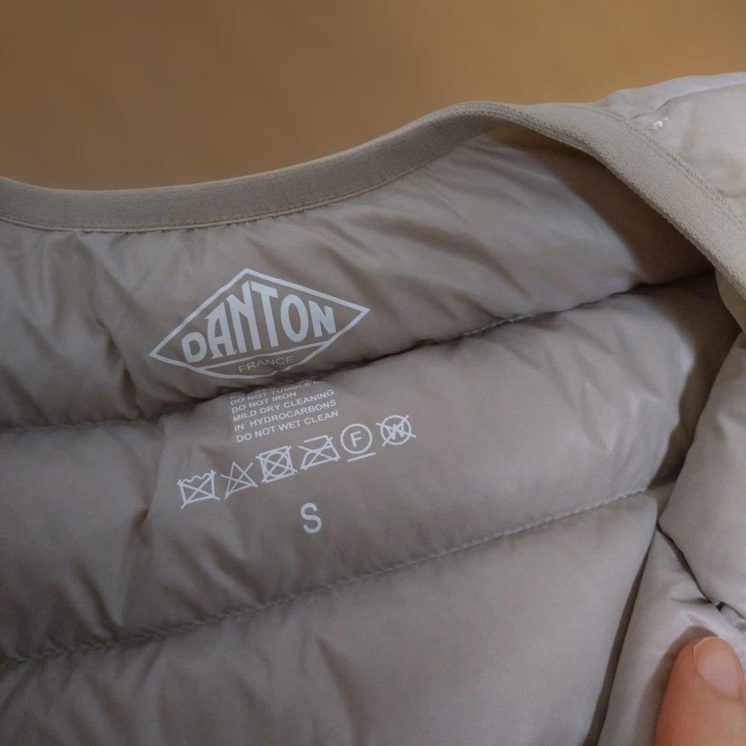 DANTON ベージュ キルティングダウンジャケット Sサイズ