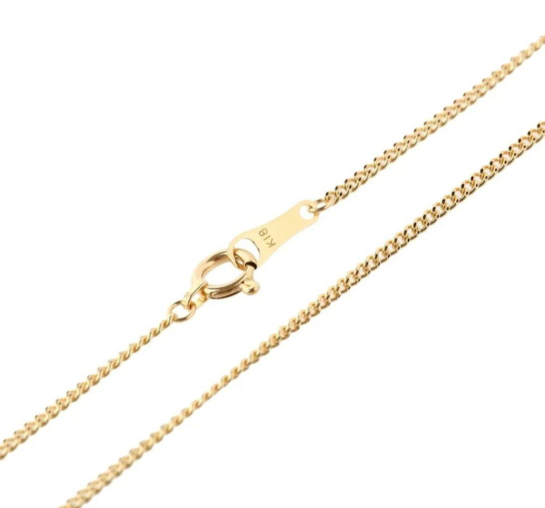 限定値引 ネックレス 喜平 18金 チェーン 2面 60cm 細い 幅1.2mm