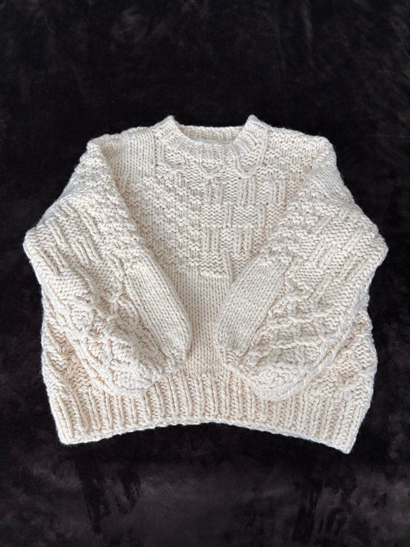 【Eaphi 】HAND DESIGN OVER KNIT (ivory)