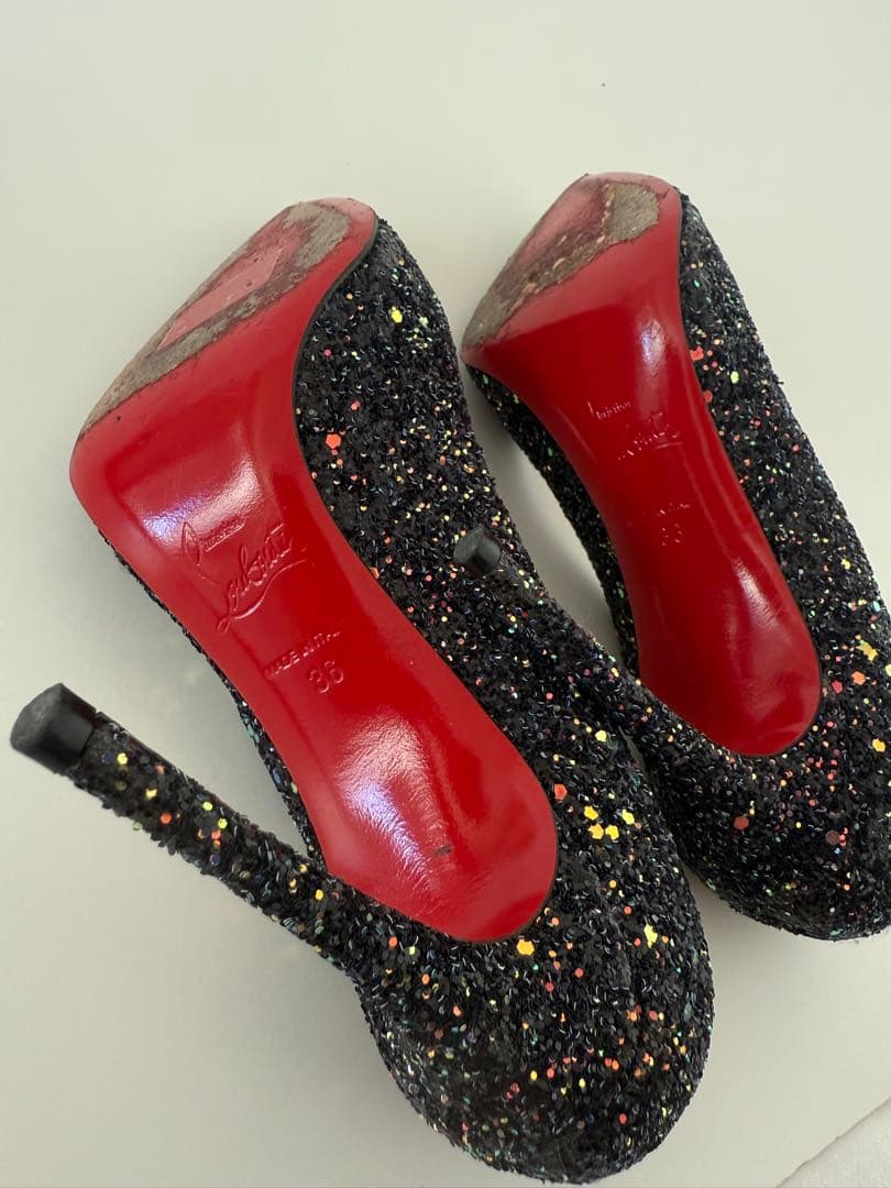Christian Louboutin グリッター ハイヒール　36